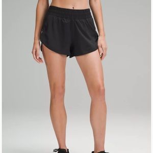 Lululemon black Track That High-Rise Lined Short 3"